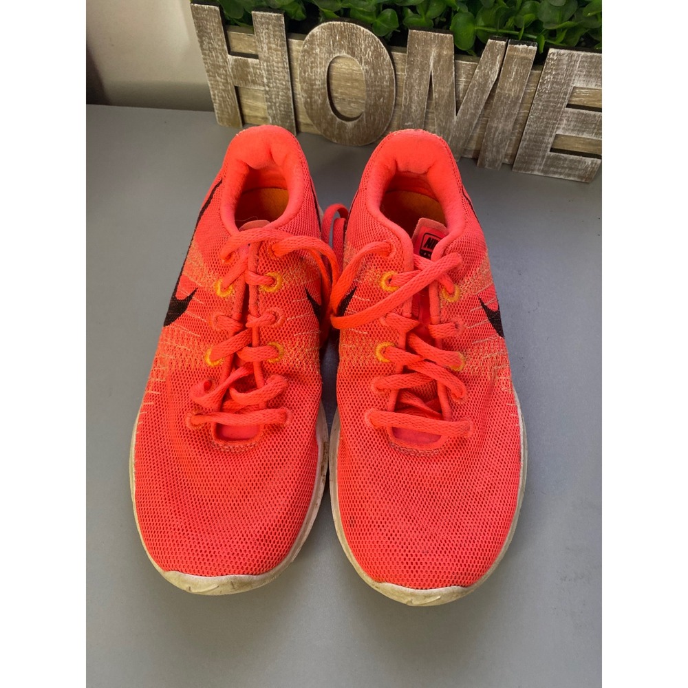 Nike Flex RN Women‎ Running Shoes Bright Coral Black Lace Up Athletic Size 5.5